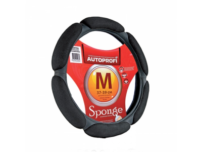 Оплётка руля замша (6 подушечек) (черный) (М)