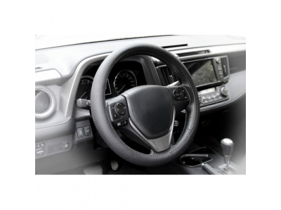 Оплетка, перфорированная кожа, черная, 37-39 см/М