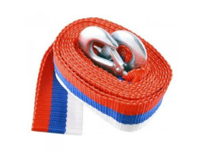 Трос буксировочный лента General Technologies 12т с крюками / 24