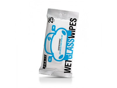 Салфетки влажные для очистки стекол, зеркал, фар, RW642 RUNWAY