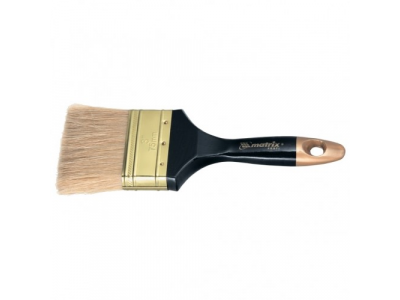 Кисть плоская "Профи" 1", натуральная щетина, деревянная ручка MATRIX
