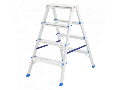 Стремянка двусторонняя 4ст., алюминиевая// Сибртех Россия