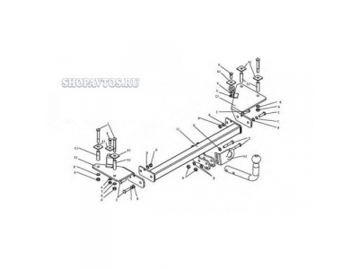 Фаркоп на Chevrolet Lanos седан 1997-2005гг.