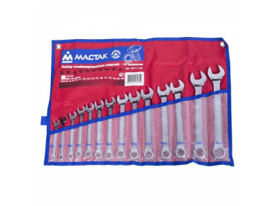 Набор комбинированных ключей, 8-24 мм, 14 предметов, МАСТАК