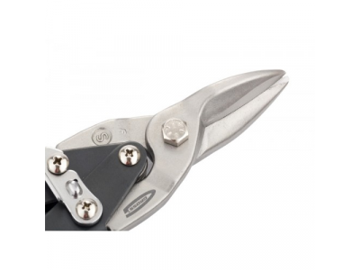 Ножницы по металлу "PIRANHA",250мм,прямой рез,сталь-CrMo,двухкомп.рукоятки// GROSS