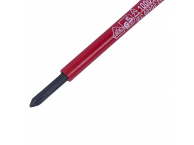 Отвертка крестовая Phillips №0, 75 мм, диэлектрическая KING TONY