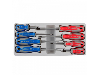 Набор отверток в металлическом кейсе, 8 предметов, KING TONY