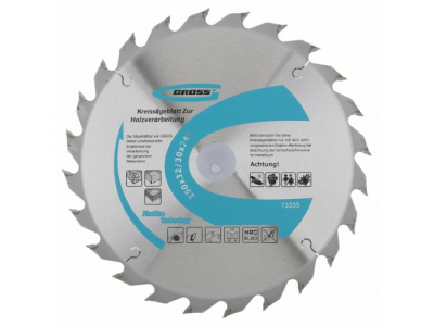 Пильный диск по дереву 250 x 32/30 x 24Т GROSS