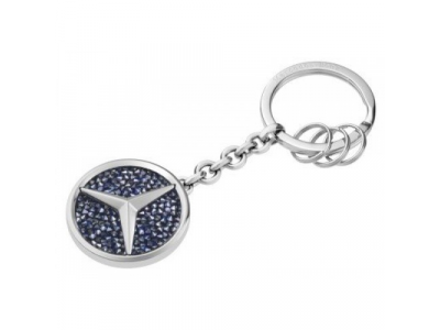 Брелок Mercedes-Benz Key Ring, St. Tropez, Silver-coloured / Blue