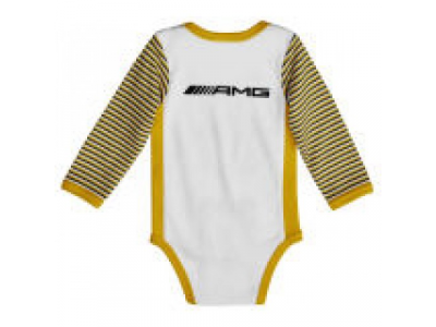 Боди для младенцев Mercedes-AMG GT, Babygrow, white / yellow / selenite grey