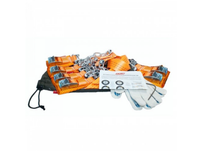 Комплект браслетов противоскольжения "4WD" R12-R15 в мешке (4шт., перчатки, крючок), Tplus