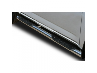 Пороги труба d76 (компл 2шт) c 2-проступями Toyota RAV-4 2010-